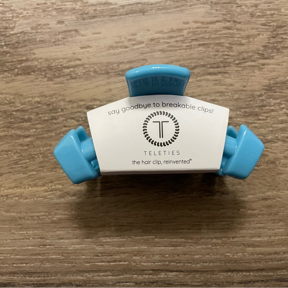 Teleties Hair Clip - Durable Everyday Hold - Summer Sky Blue - Small